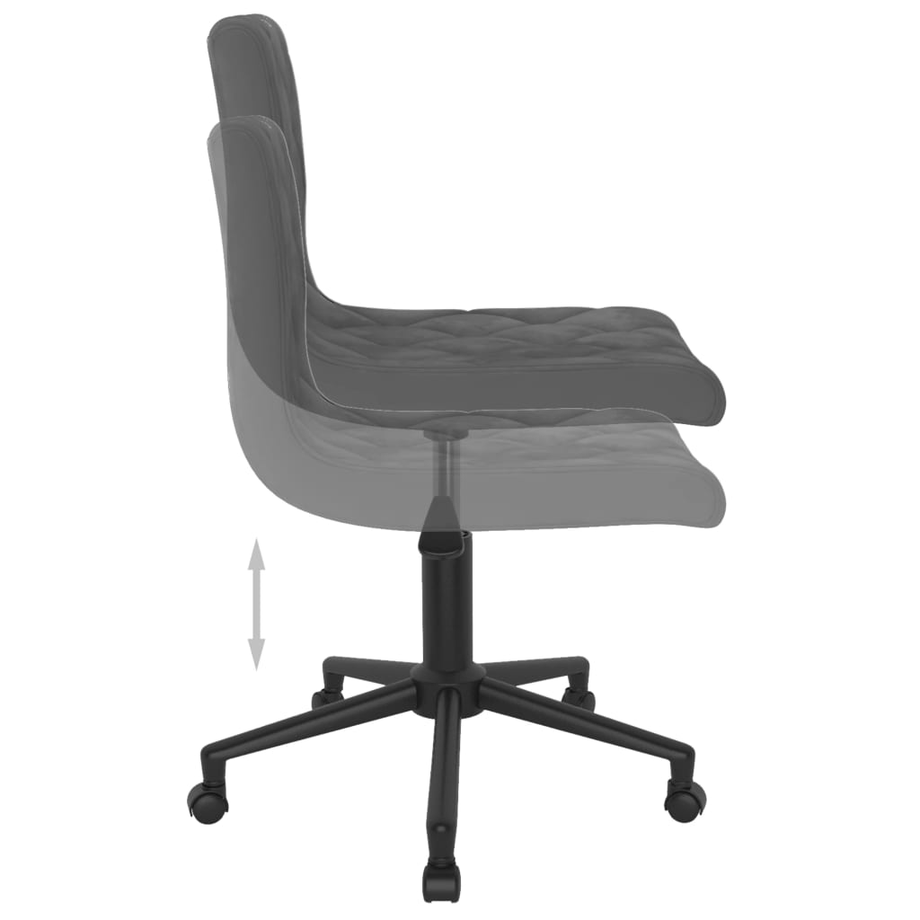 Bürostuhl Drehbar Dunkelgrau Samt