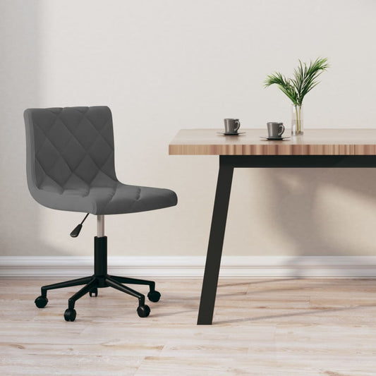 Bürostuhl Drehbar Dunkelgrau Samt