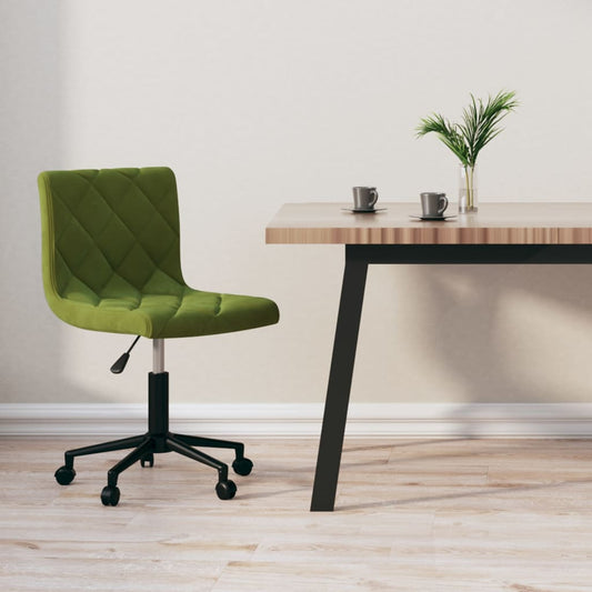Bürostuhl Drehbar Hellgrün Samt
