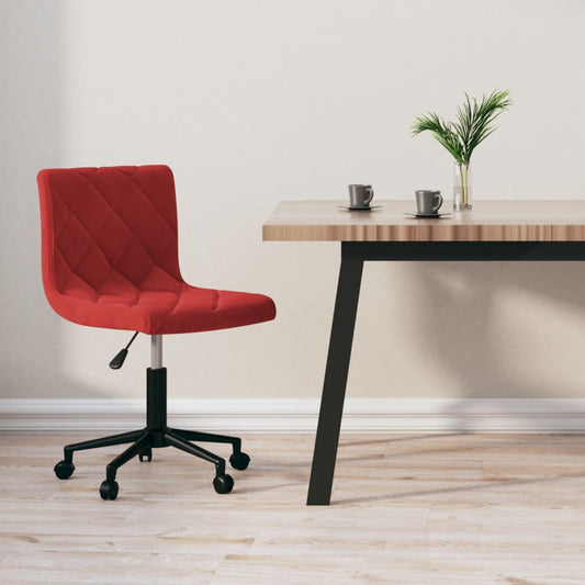 Bürostuhl Drehbar Weinrot Samt