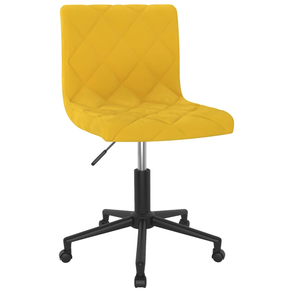 Bürostuhl Drehbar Senfgelb Samt