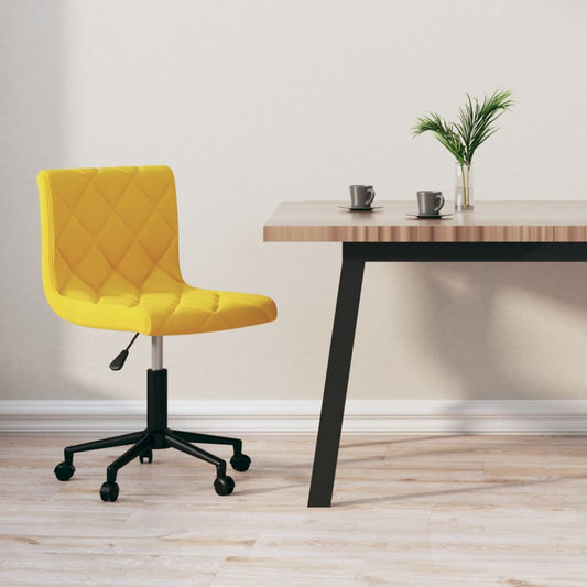 Bürostuhl Drehbar Senfgelb Samt
