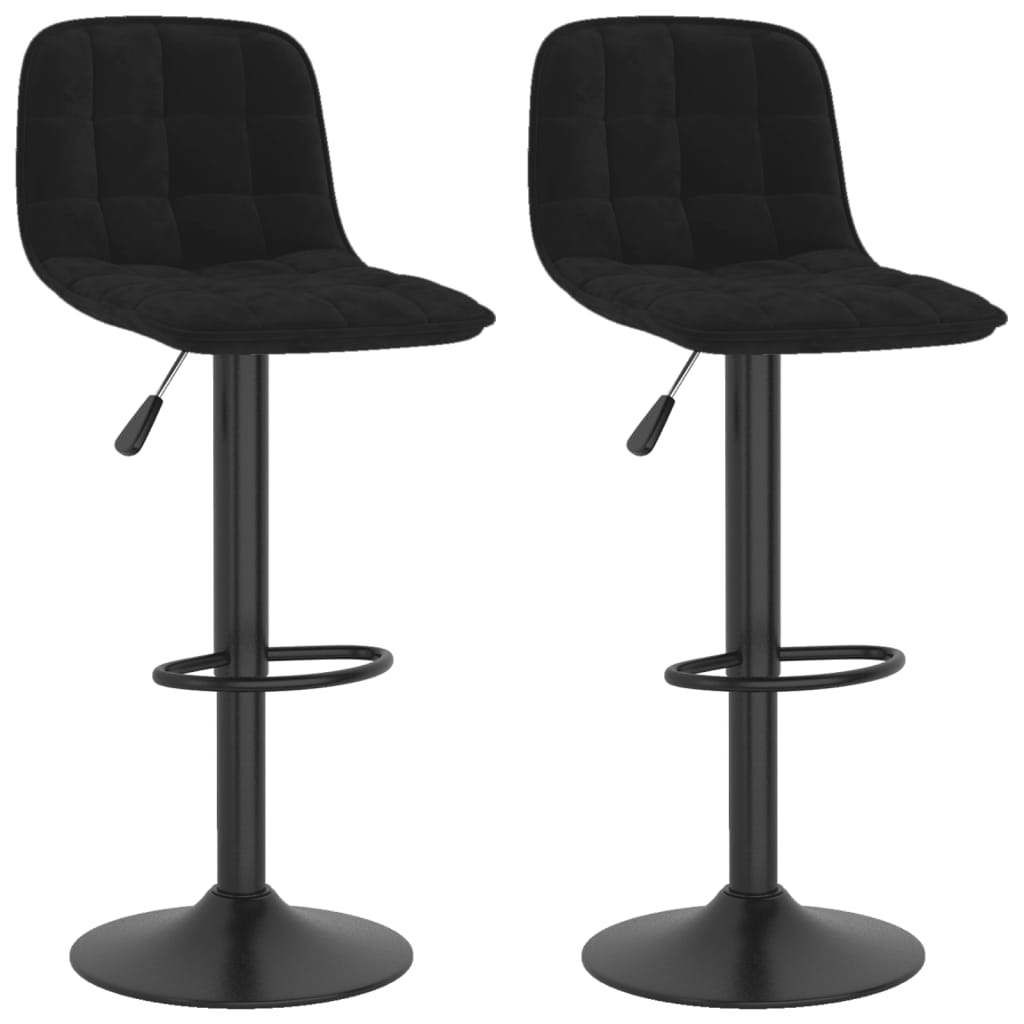 Barhocker 2 Stk. Schwarz Samt
