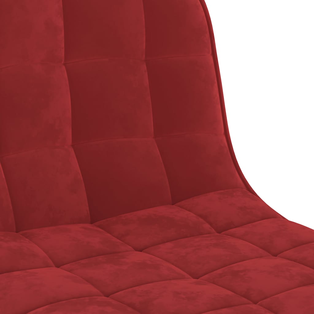 Barhocker 2 Stk. Weinrot Samt