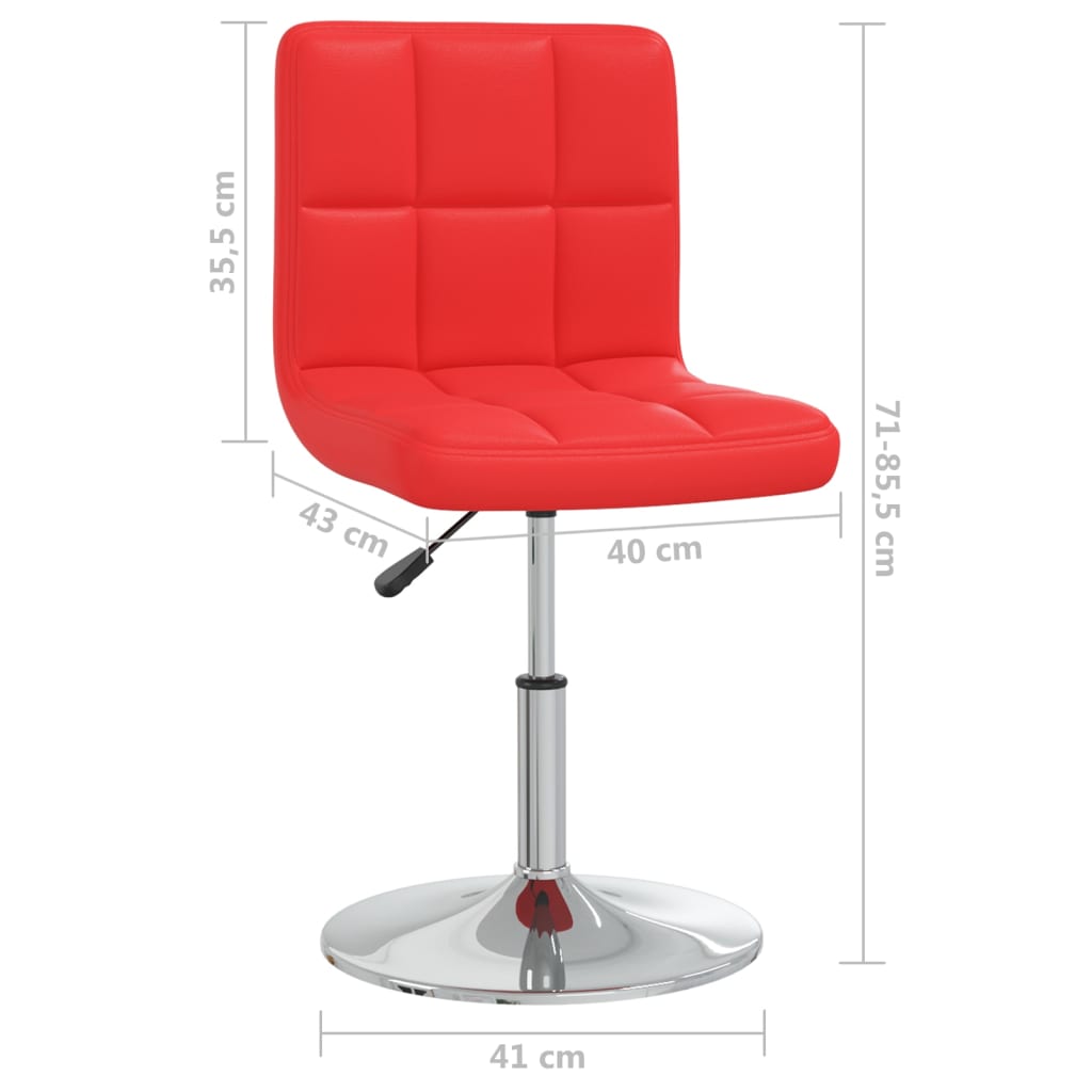Esszimmerstühle 4 Stk. Rot Kunstleder