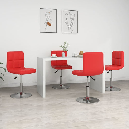Esszimmerstühle 4 Stk. Rot Kunstleder