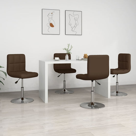 Esszimmerstühle 4 Stk. Braun Kunstleder
