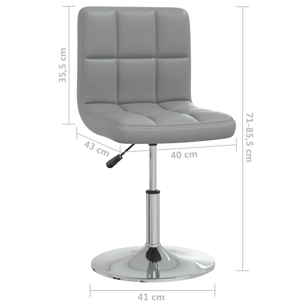 Esszimmerstühle 4 Stk. Grau Kunstleder