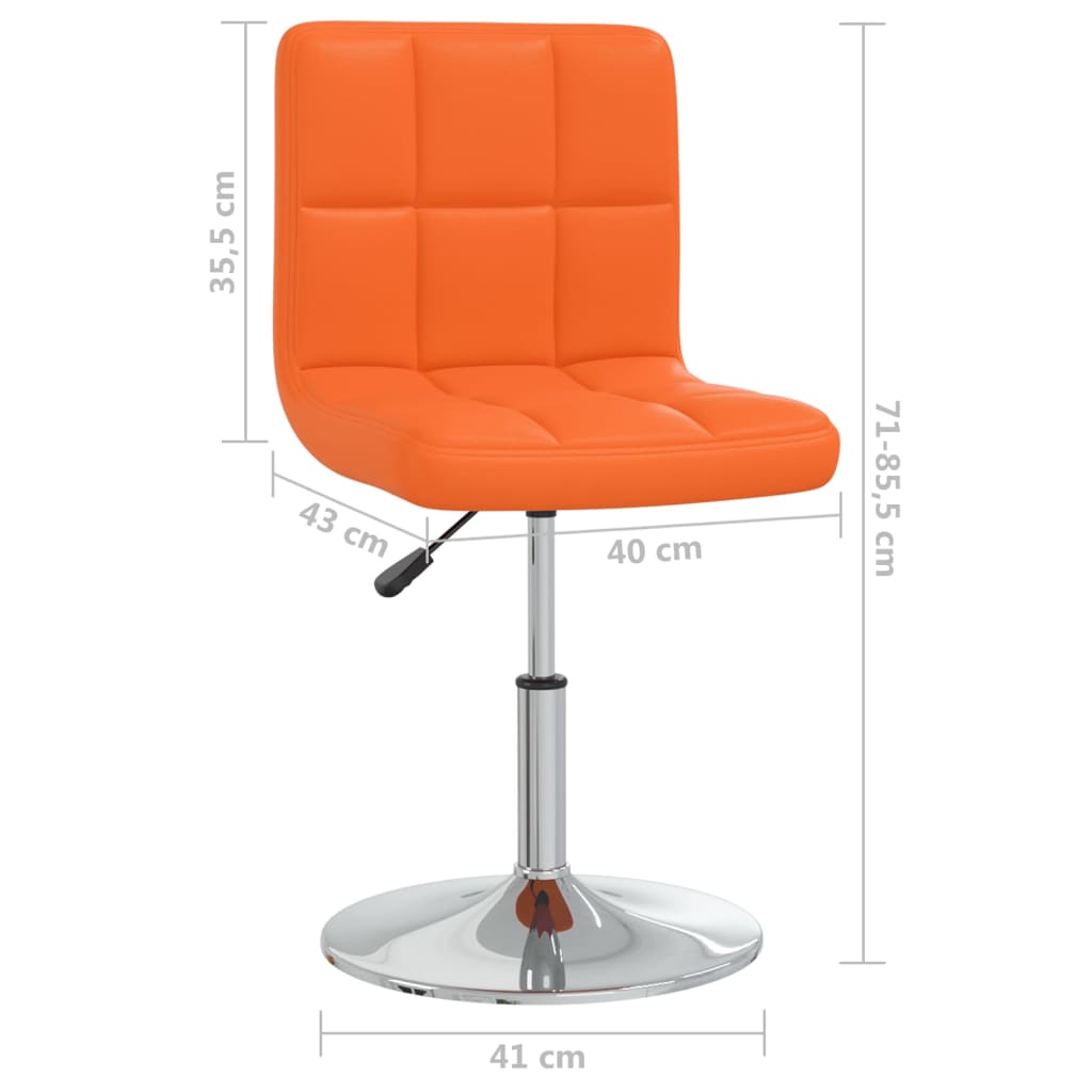 Esszimmerstühle 4 Stk. Orange Kunstleder