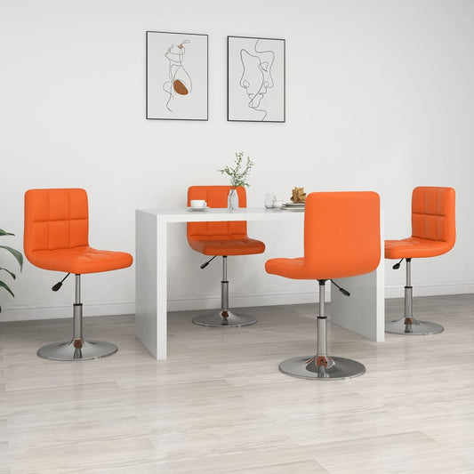 Esszimmerstühle 4 Stk. Orange Kunstleder