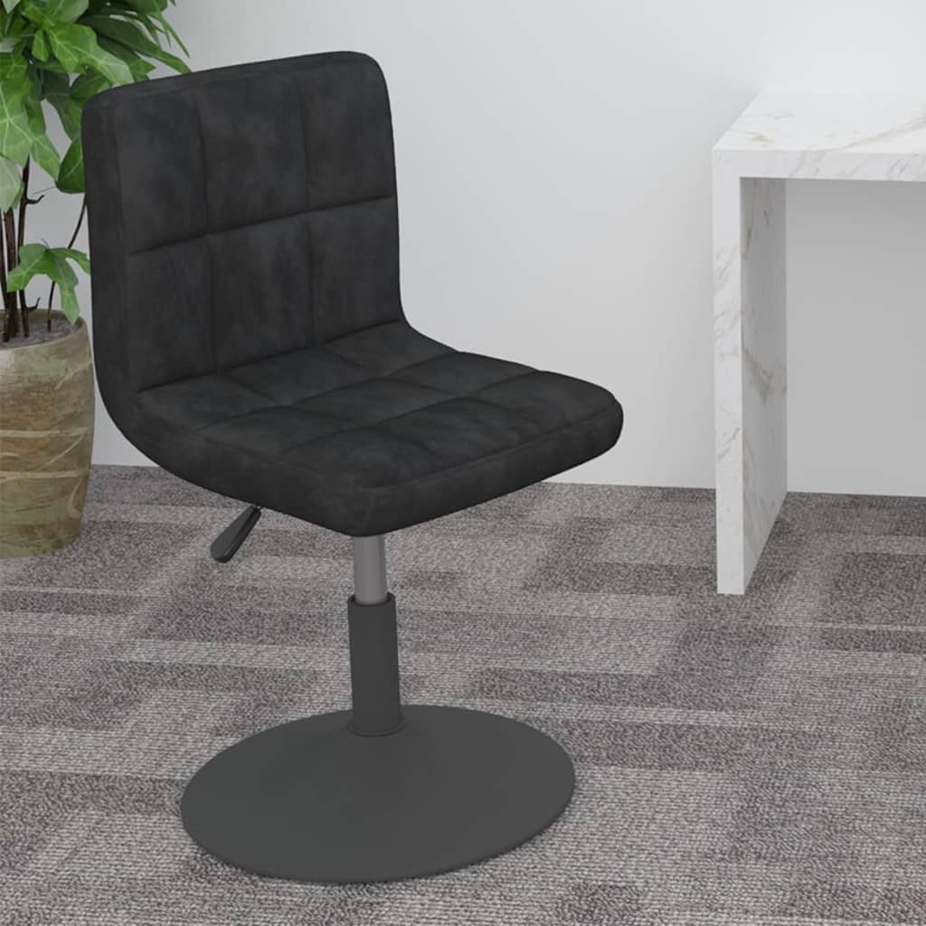Barhocker Drehbar Schwarz Samt