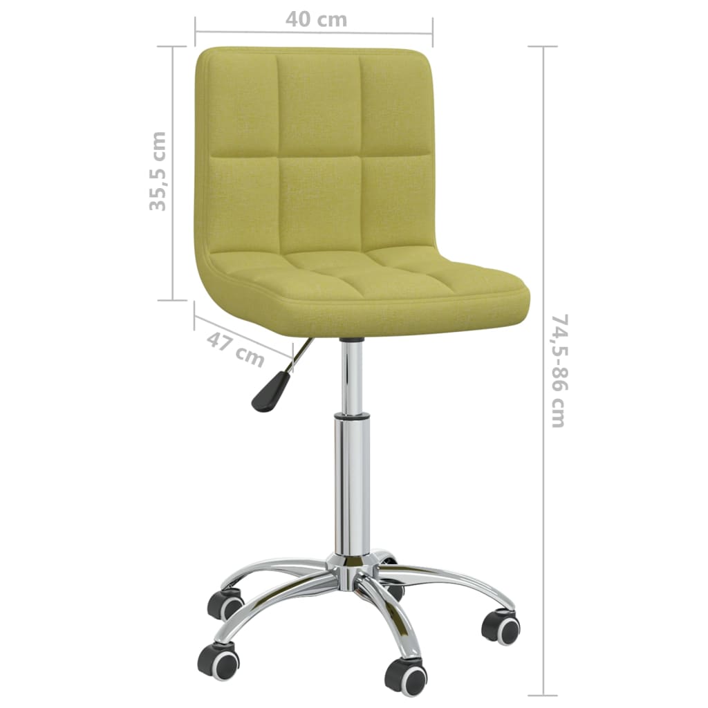 Bürostuhl Drehbar Grün Stoff