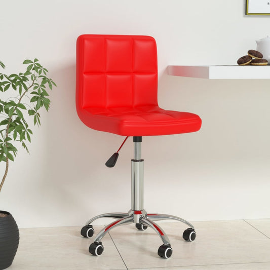 Bürostuhl Drehbar Rot Kunstleder