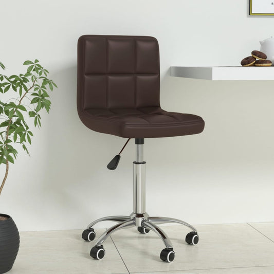Bürostuhl Drehbar Braun Kunstleder