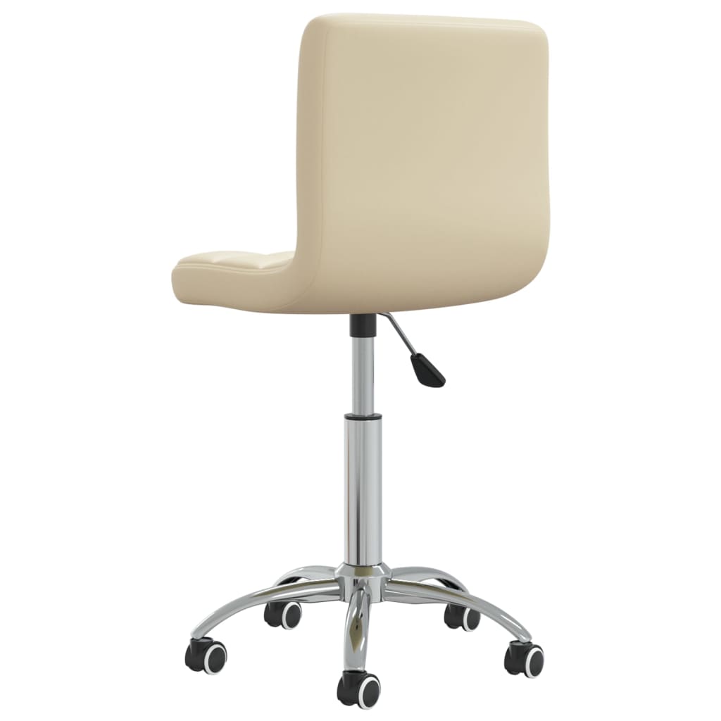 Bürostuhl Drehbar Creme Kunstleder