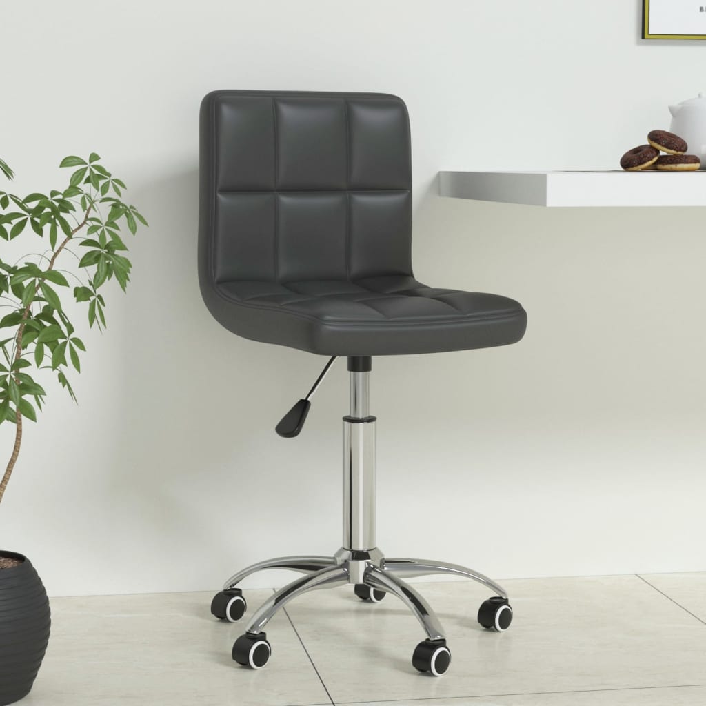 Bürostuhl Drehbar Grau Kunstleder