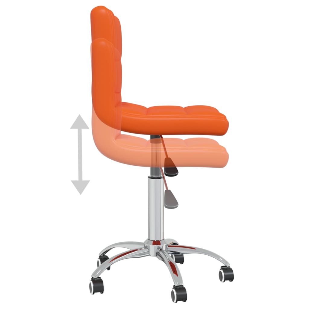 Bürostuhl Drehbar Orange Kunstleder