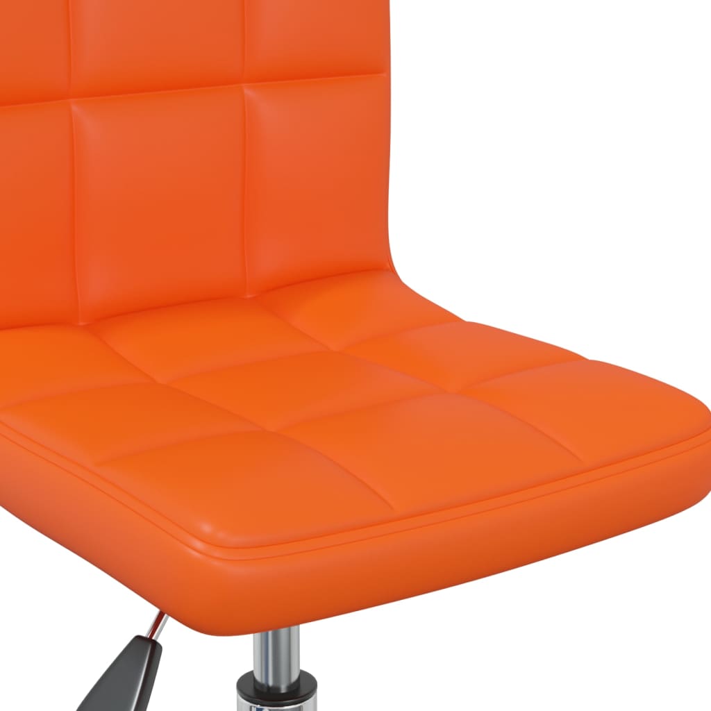 Bürostuhl Drehbar Orange Kunstleder