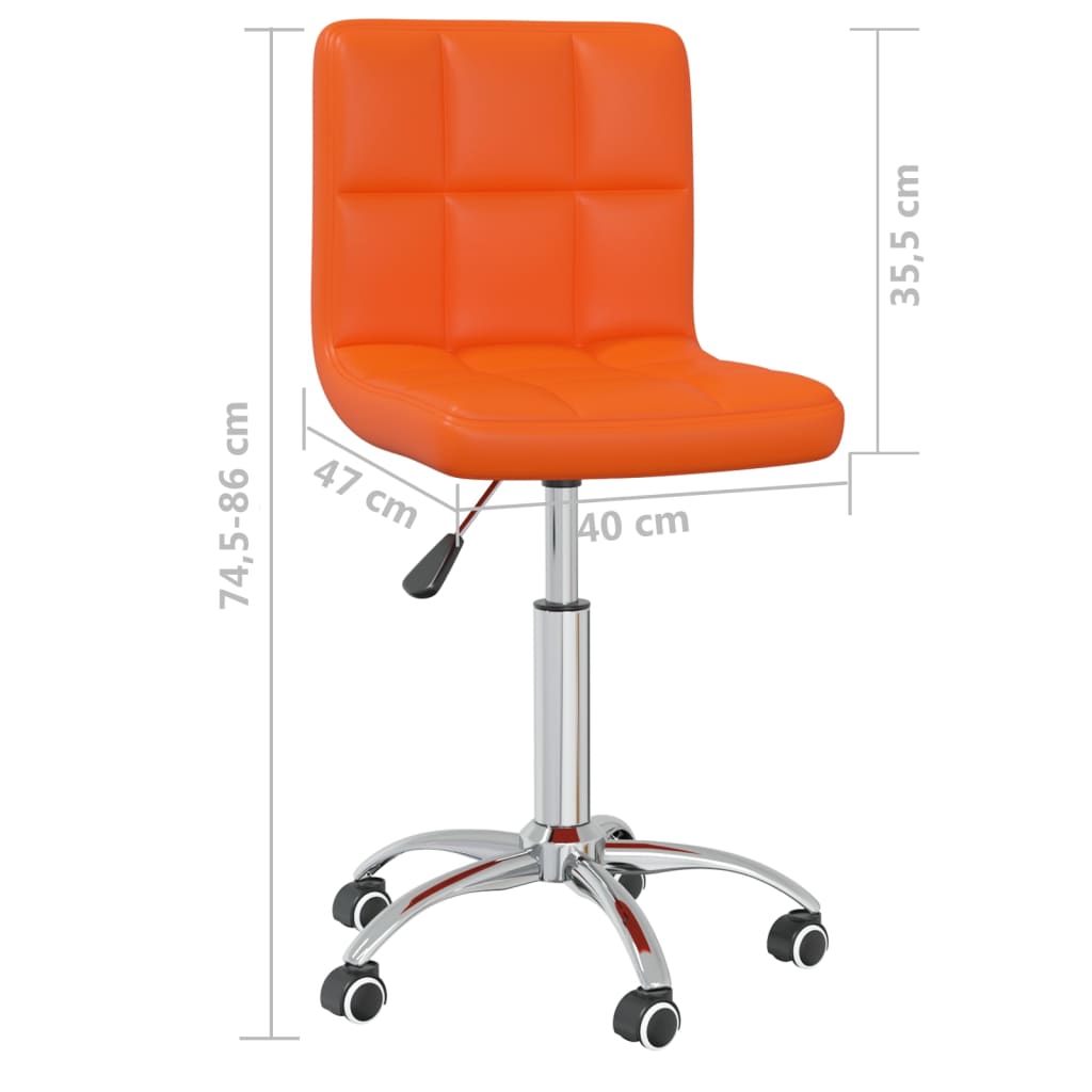 Bürostuhl Drehbar Orange Kunstleder