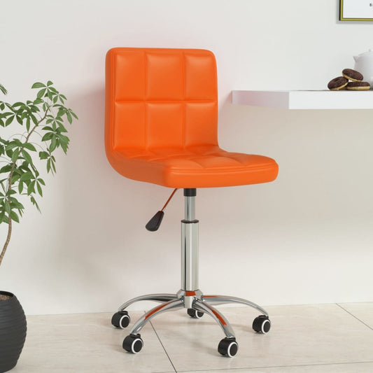 Bürostuhl Drehbar Orange Kunstleder