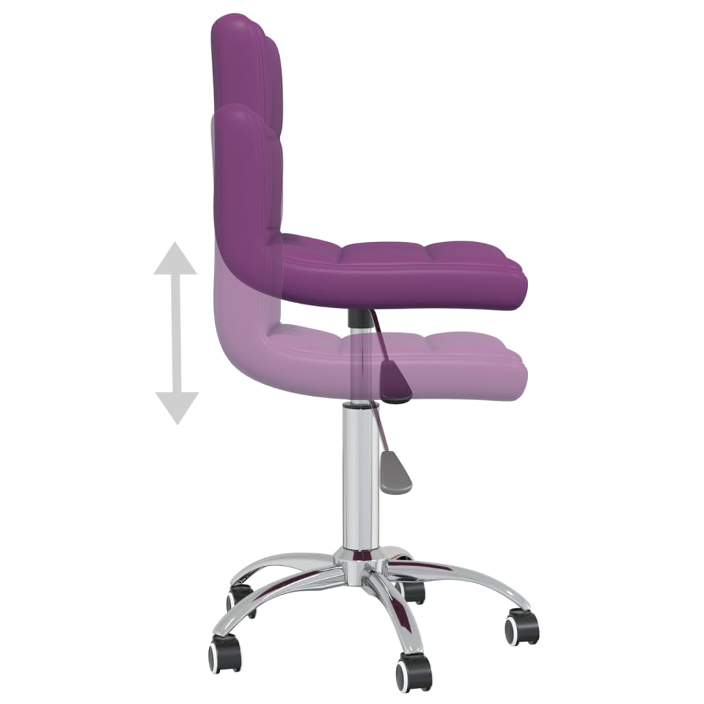 Bürostuhl Drehbar Lila Kunstleder