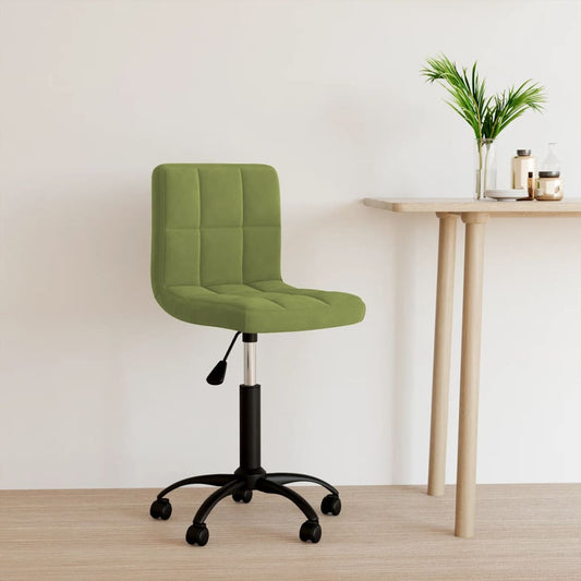 Bürostuhl Drehbar Hellgrün Samt