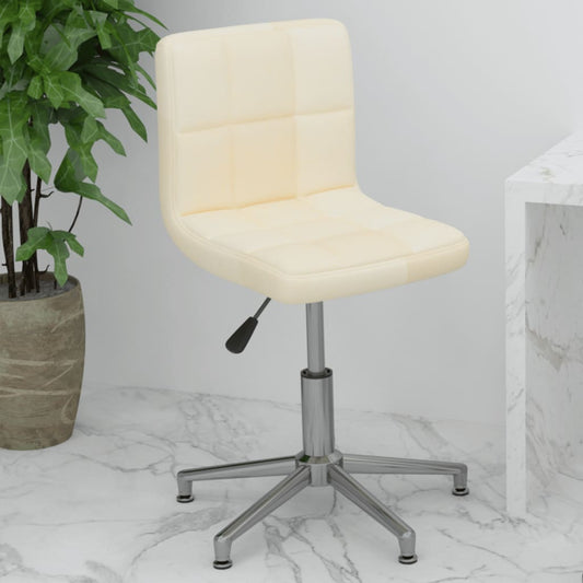 Bürostuhl Drehbar Creme Stoff