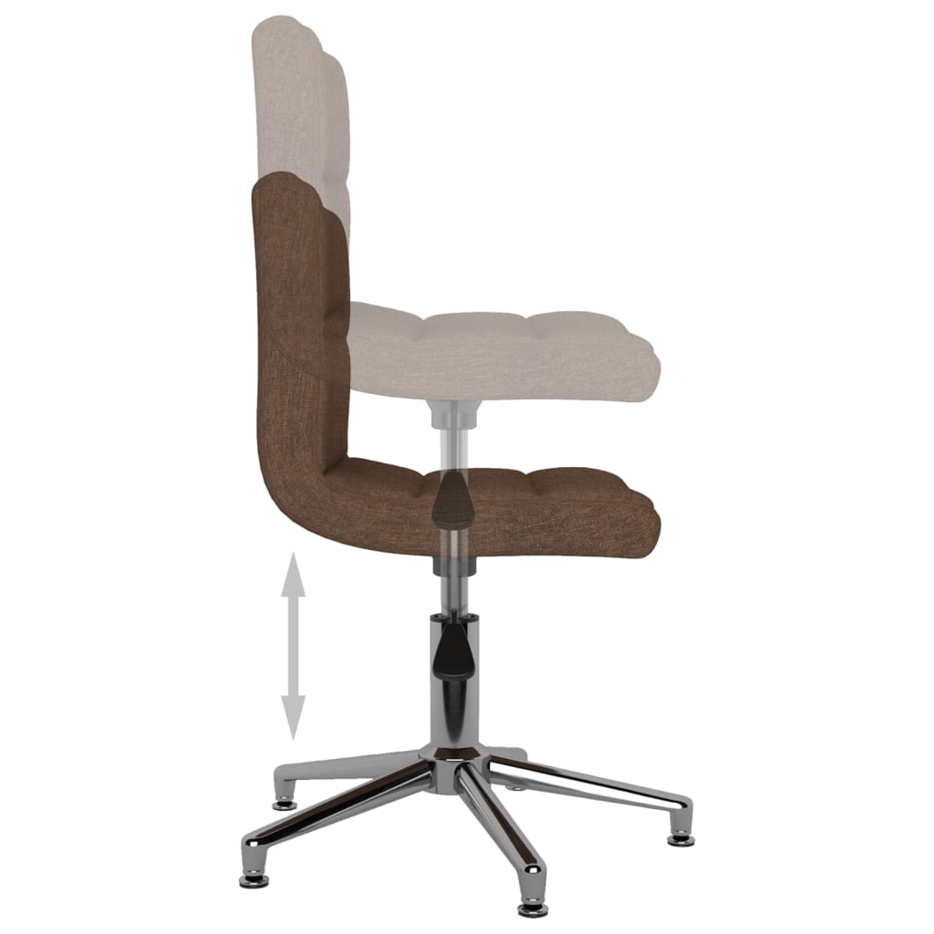 Bürostuhl Drehbar Braun Stoff