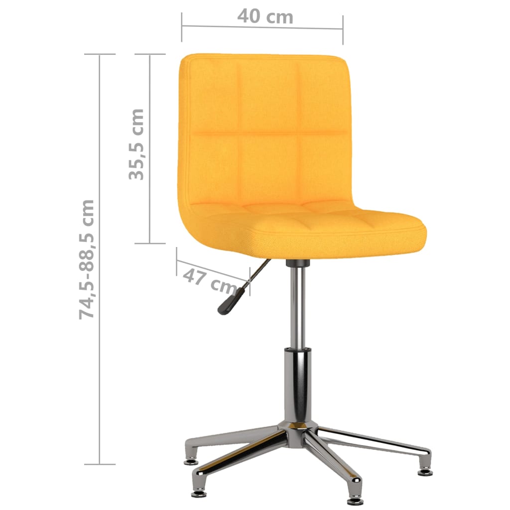 Bürostuhl Drehbar Senfgelb Stoff