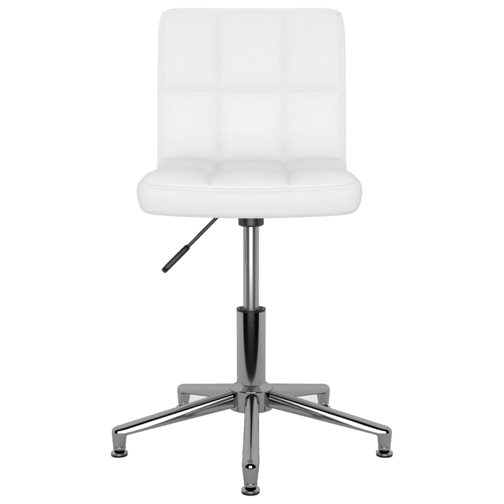 Bürostuhl Drehbar Weiß Kunstleder