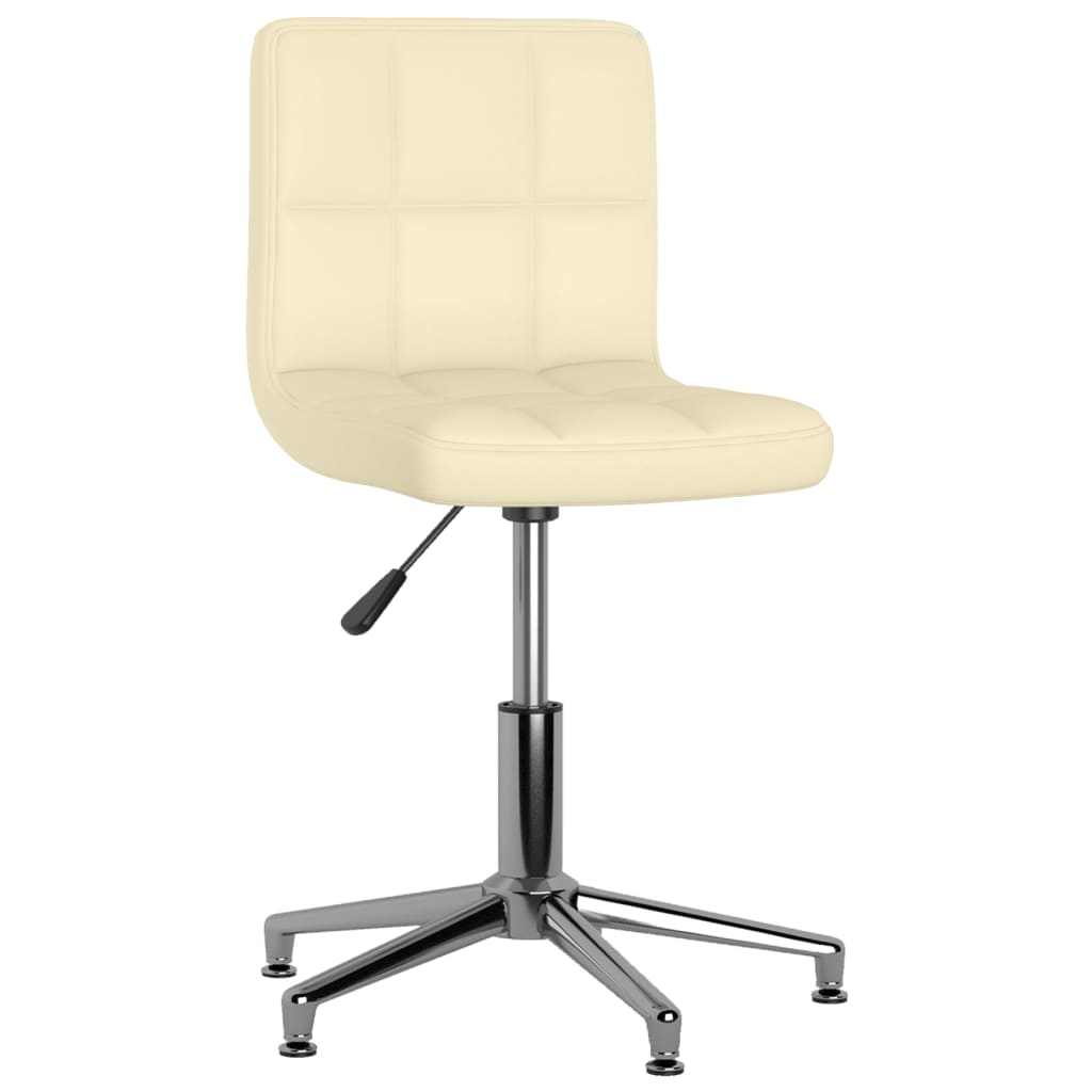 Bürostuhl Drehbar Creme Kunstleder