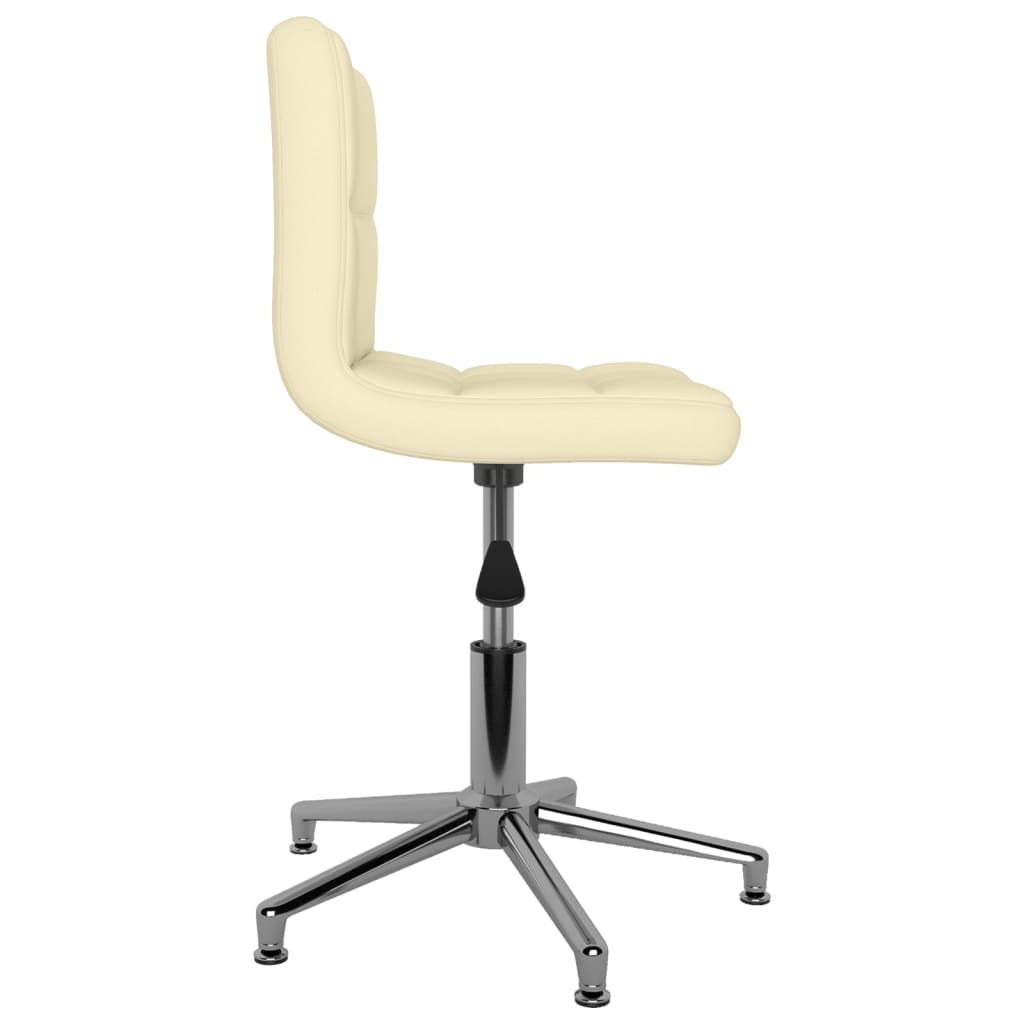 Bürostuhl Drehbar Creme Kunstleder