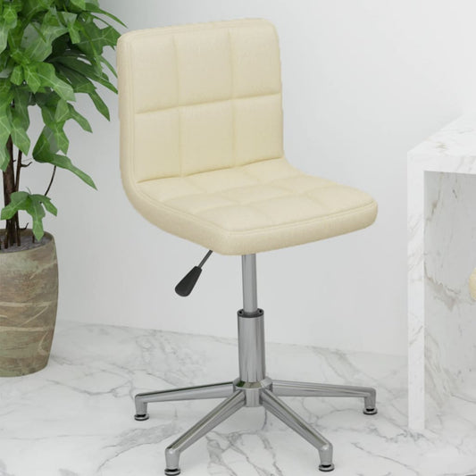 Bürostuhl Drehbar Creme Kunstleder