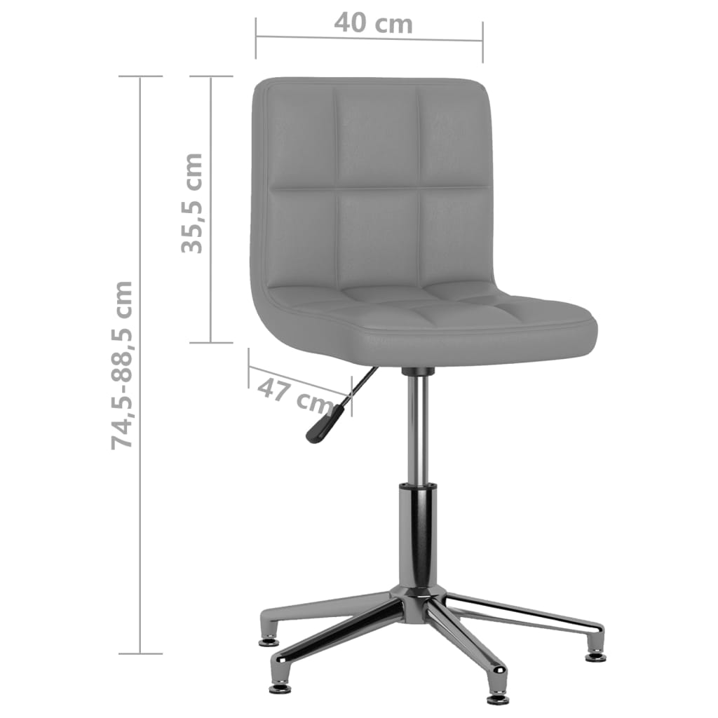 Bürostuhl Drehbar Grau Kunstleder