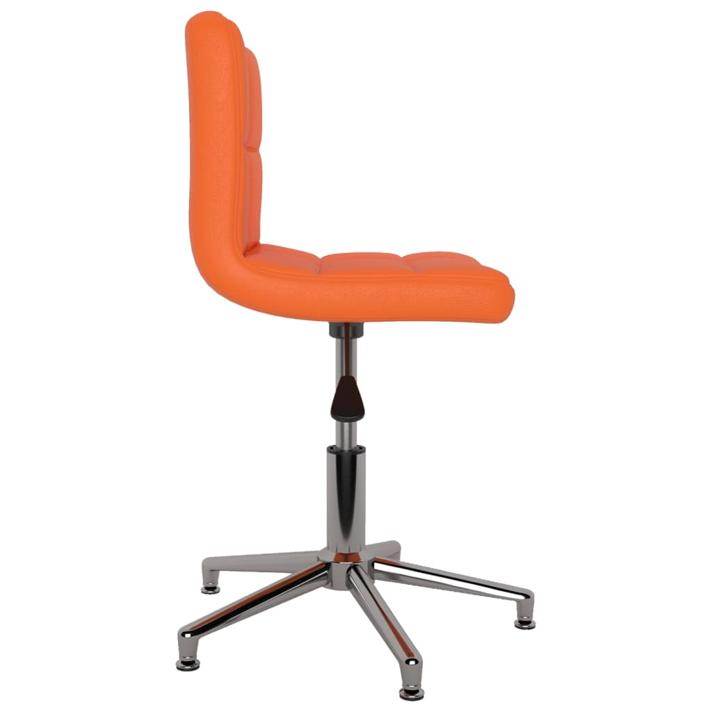 Bürostuhl Drehbar Orange Kunstleder