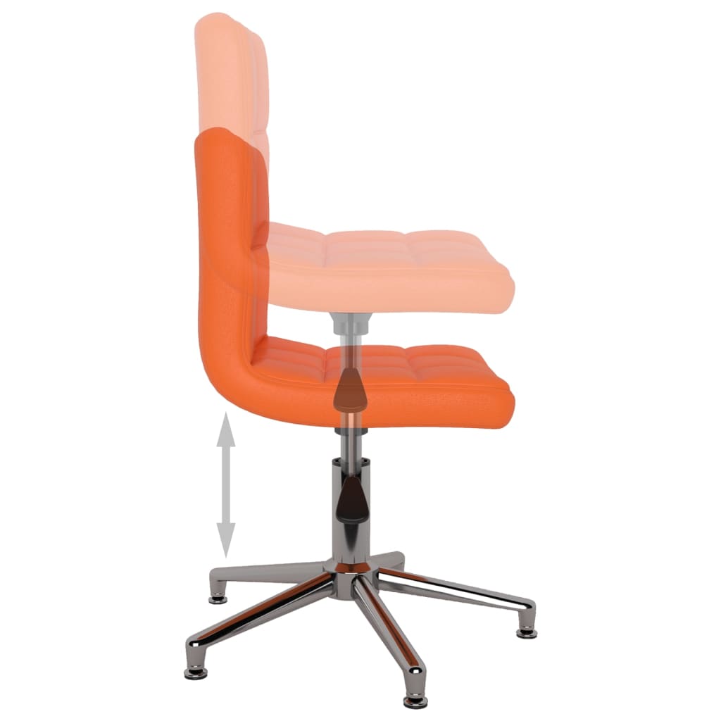 Bürostuhl Drehbar Orange Kunstleder