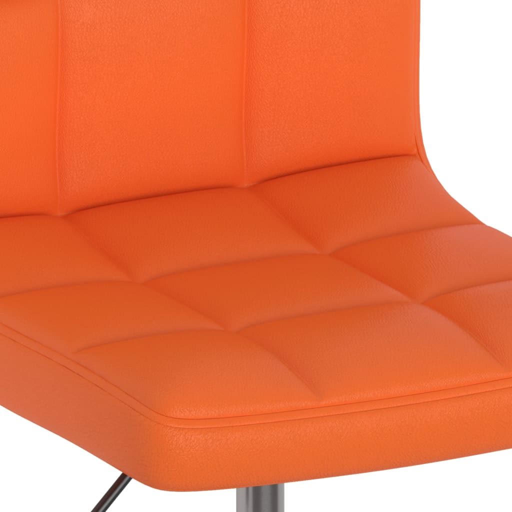 Bürostuhl Drehbar Orange Kunstleder