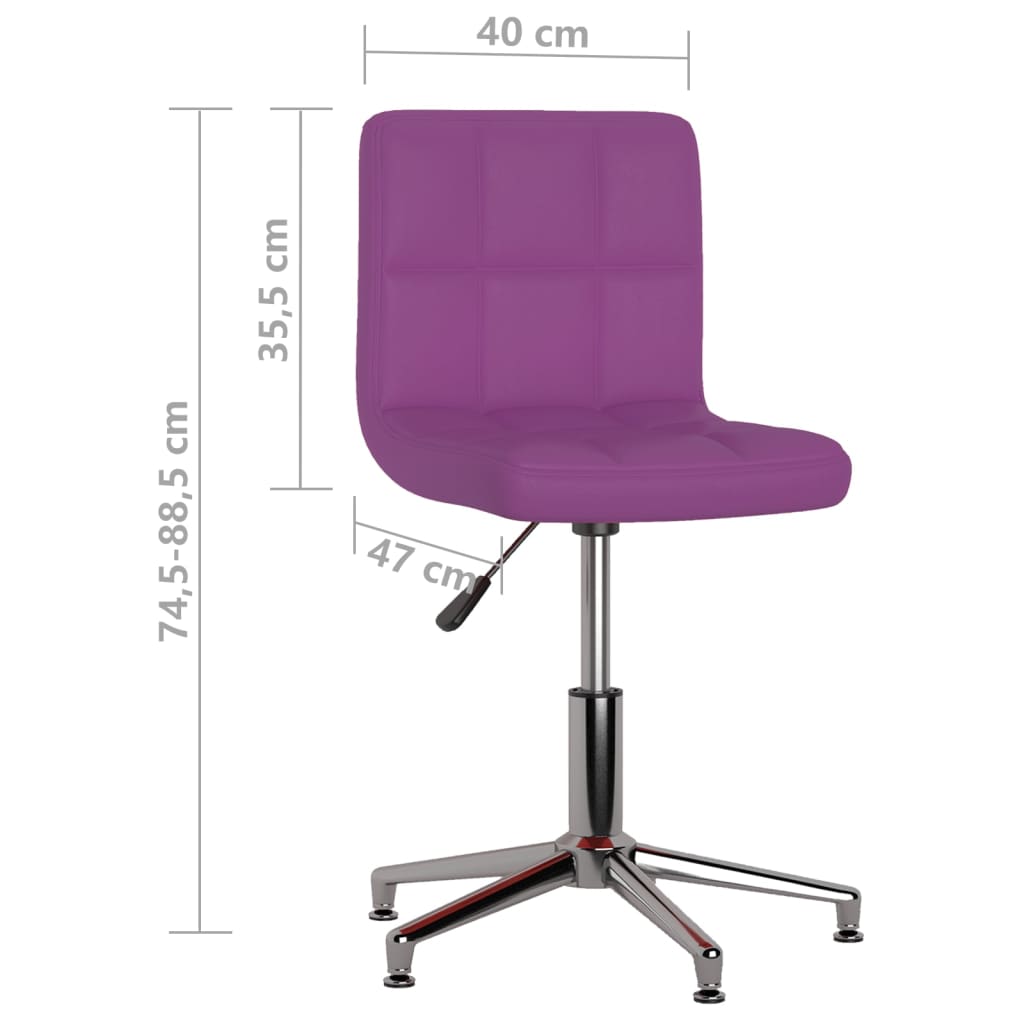 Bürostuhl Drehbar Lila Kunstleder