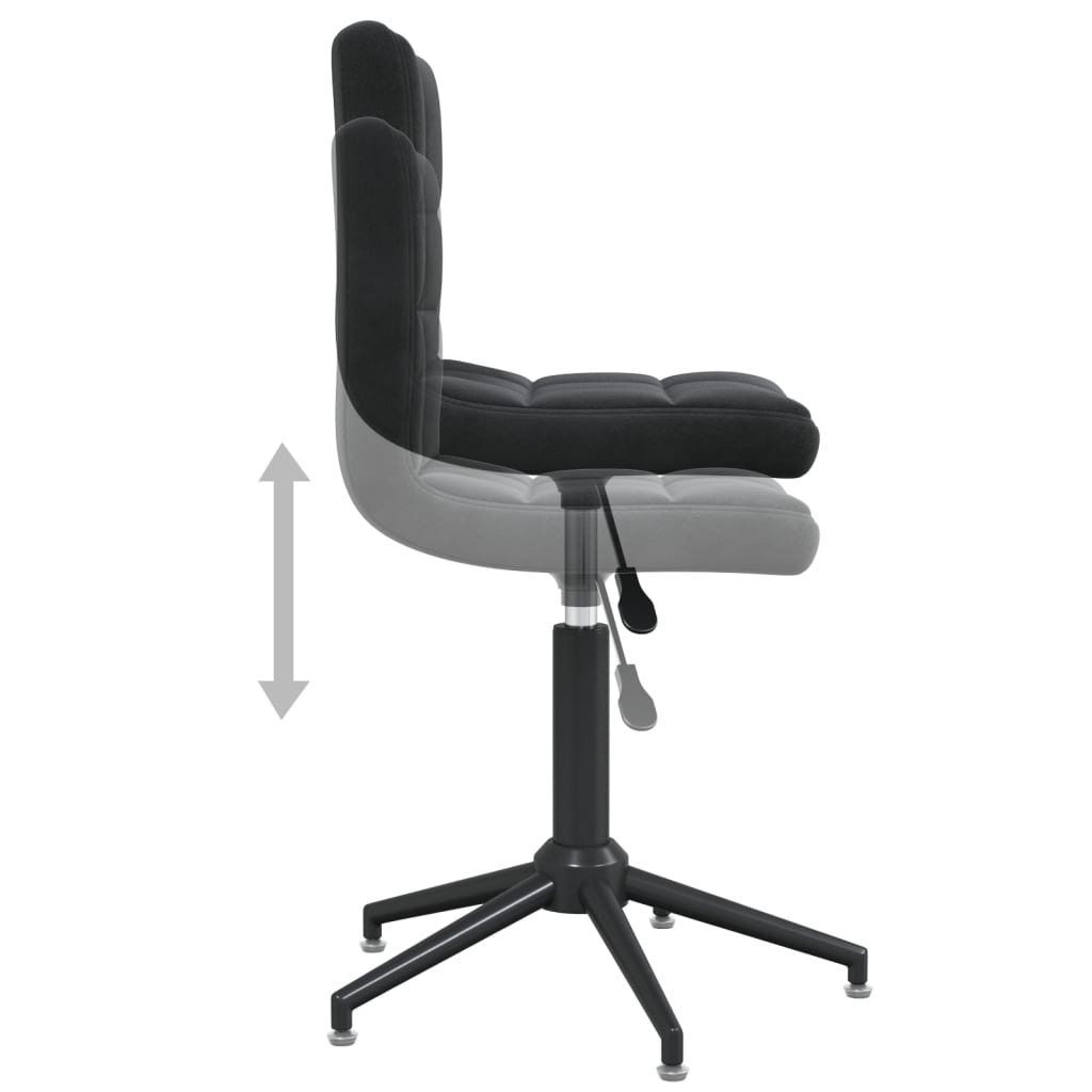 Bürostuhl Drehbar Schwarz Samt
