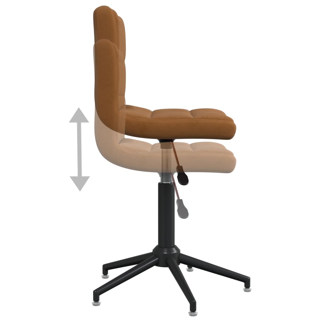 Bürostuhl Drehbar Braun Samt