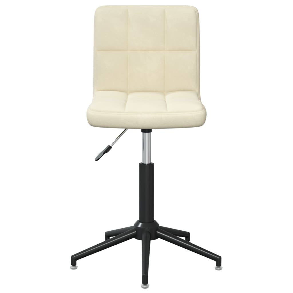 Bürostuhl Drehbar Creme Samt