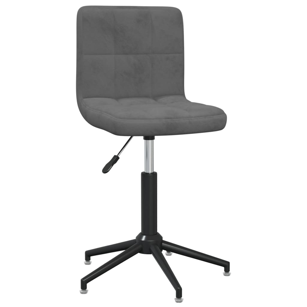 Bürostuhl Drehbar Dunkelgrau Samt