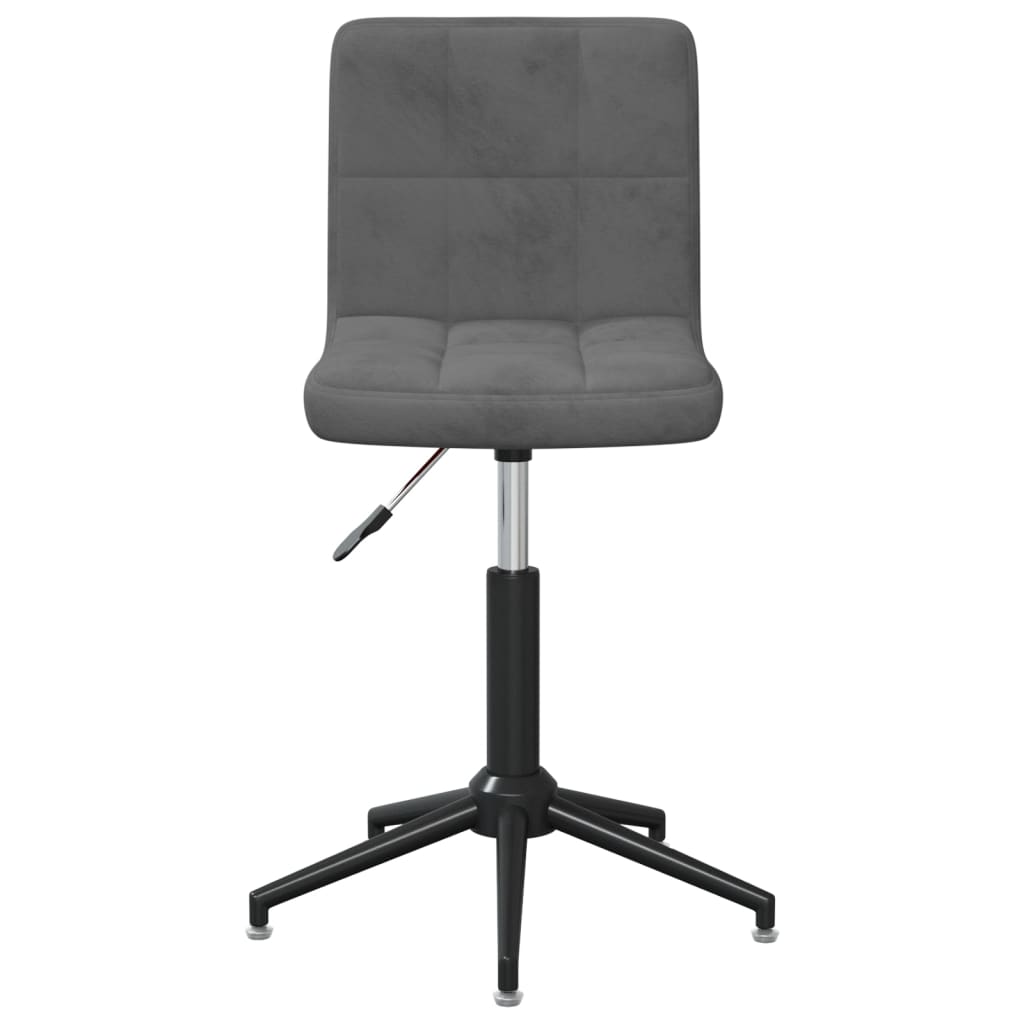 Bürostuhl Drehbar Dunkelgrau Samt