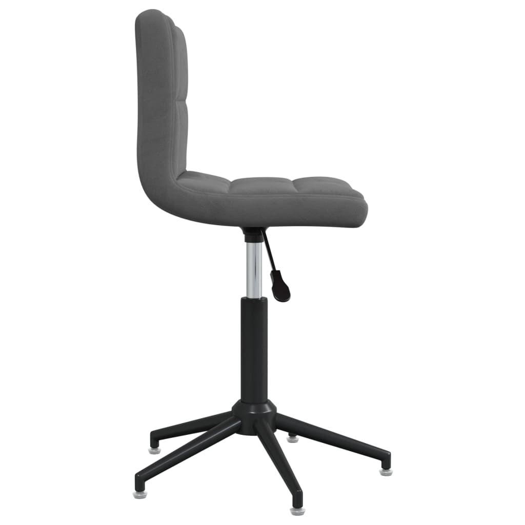Bürostuhl Drehbar Dunkelgrau Samt