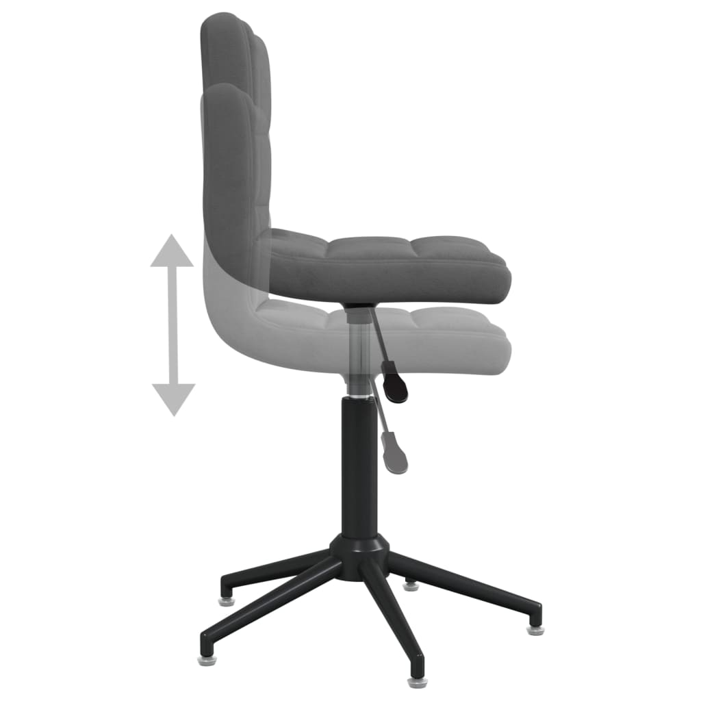 Bürostuhl Drehbar Dunkelgrau Samt