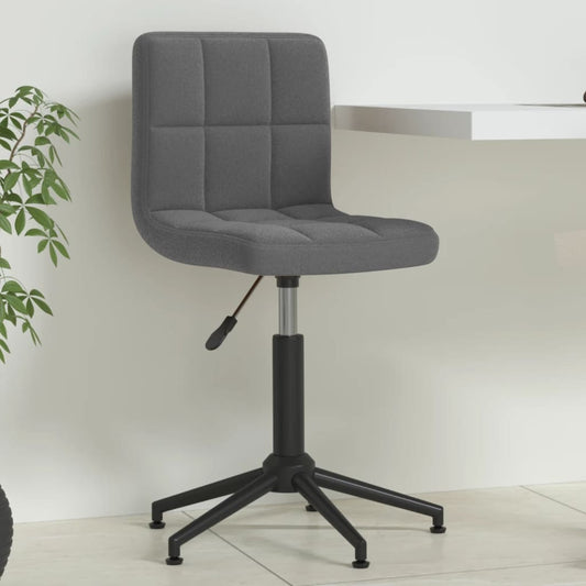 Bürostuhl Drehbar Dunkelgrau Samt