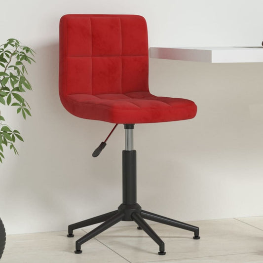 Bürostuhl Drehbar Weinrot Samt