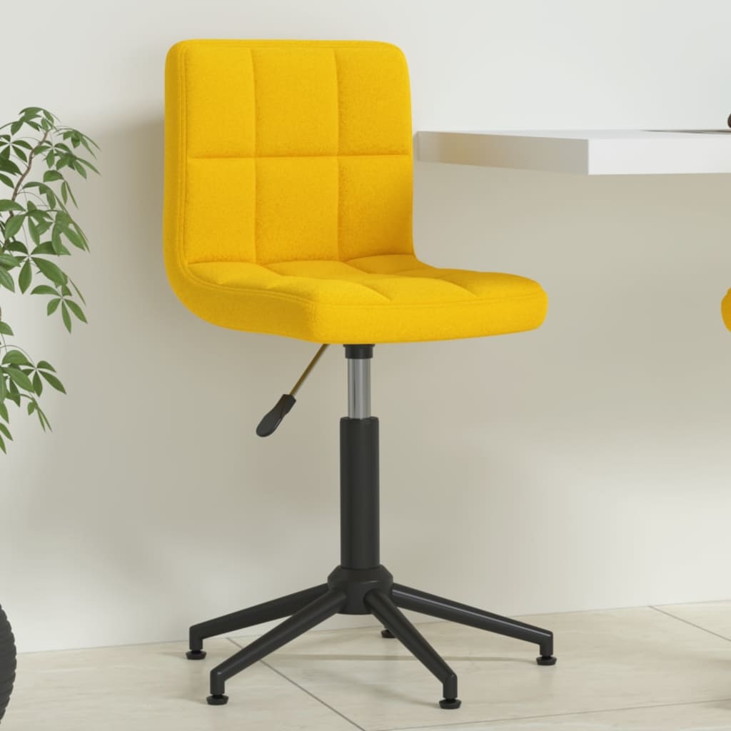 Bürostuhl Drehbar Senfgelb Samt
