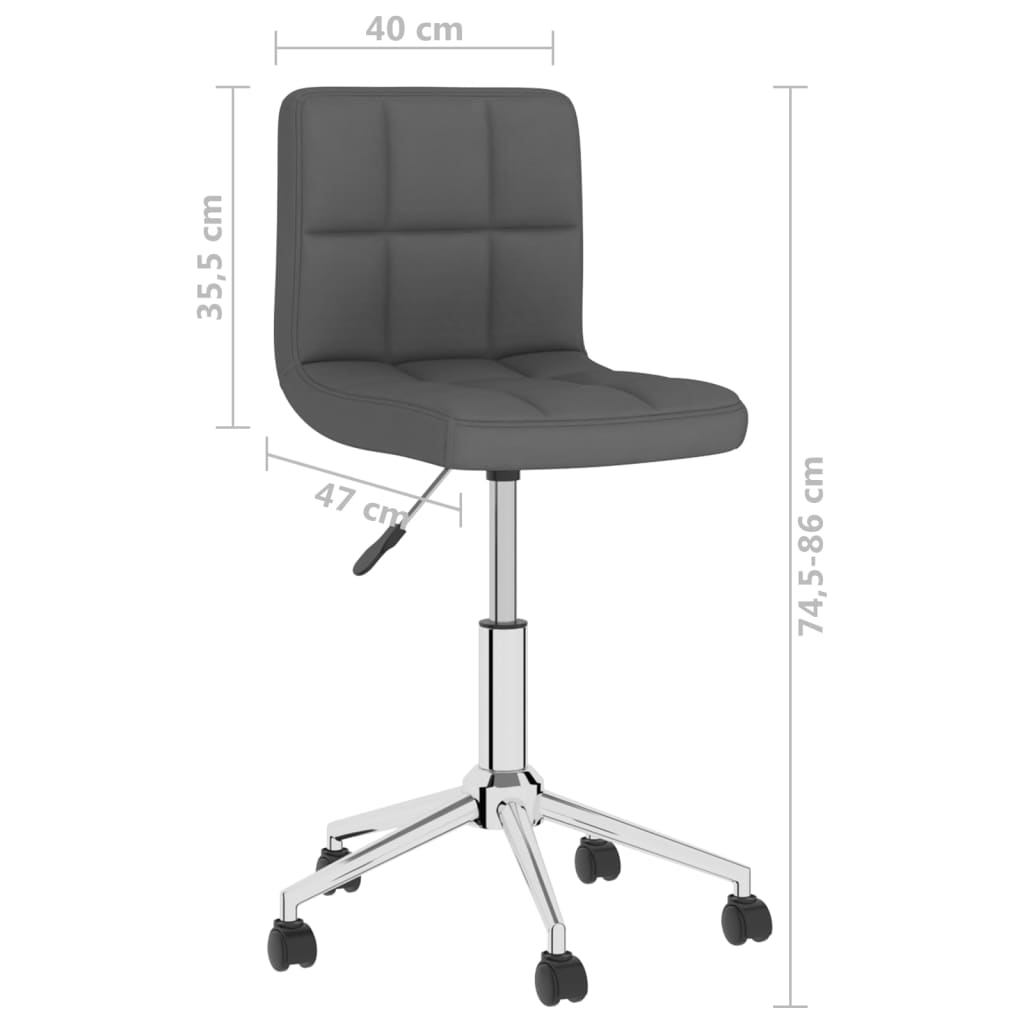 Bürostuhl Drehbar Dunkelgrau Stoff