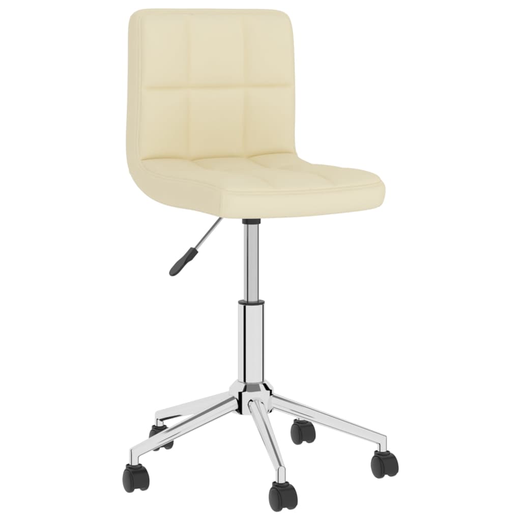 Bürostuhl Drehbar Creme Stoff